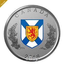 0.9999 Pure Silver 14-Coin Set Heraldic Emblems of Canada -Mintage 4,000 (2018)