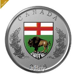 0.9999 Pure Silver 14-Coin Set Heraldic Emblems of Canada -Mintage 4,000 (2018)