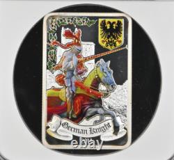 1000 Francs 2014 Benin German Knight Silver Proof Ngc Pf68