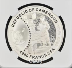 1000 Francs 2020 Cameroon Victory Weapon Biplane Y-2 Silver Proof Ngc Pf69