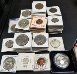 1000 Mixed World Coins From Antique Shop Some Silver U. S. Ship Only