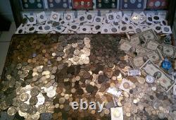 100 Coin Lot From Old Estate Hoard? Old US & World Coins GOLD SILVER Roman