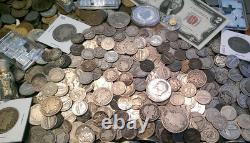 100 Coin Lot From Old Estate Hoard? Old US & World Coins GOLD SILVER Roman