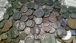 100 Coin Lot From Old Estate Hoard? Old US & World Coins GOLD SILVER Roman