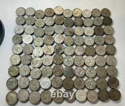 100 pcs Mexico 195767 silver 10% peso Morelos xfau investment lot BU0509