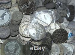 100's of ALL HIGH VALUE SILVER COINS 2455 grams WORLD COLLECTION AVG 82% ASW