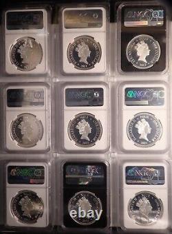 (10) 2011 & (4) 2012 Star Wars Ngc Pf70 & 69uc Niue $1 Silver Plated 14-coin Set