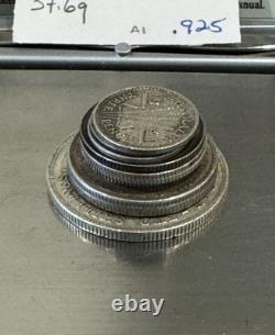 10-Coin Australia Silver Lot 37.6g. 1.12 ozt ASW. 1910-1946. R04