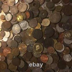 10 FULL LB POUNDS Foreign Coins World Lot? Estate Sale Coin Lot? Bonus Silver