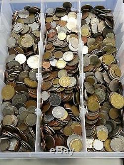 10 Pounds of Foreign World Coins 10LBS + Some Silver PLEASE READ DESCRIPTION