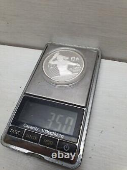 10 Yuan 1991 Sterling Silver Coin 200th Anniversary Death of Wolfgang Amadeus M