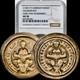 1160-1177 Germany German Halberstadt Medieval Silver Brakt Bracteate Ngc Au58