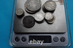 118 grams silver mixed grade coins, content 0.835 to 0.4, see images