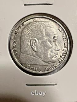 11-Piece German Third Reich Reichsmark Coin Lot (2 & 5 Marks), 1934-1939