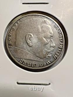 11-Piece German Third Reich Reichsmark Coin Lot (2 & 5 Marks), 1934-1939