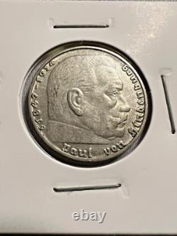 11-Piece German Third Reich Reichsmark Coin Lot (2 & 5 Marks), 1934-1939