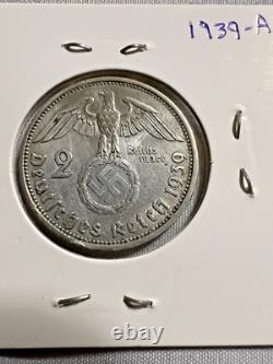 11-Piece German Third Reich Reichsmark Coin Lot (2 & 5 Marks), 1934-1939