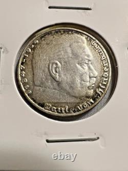 11-Piece German Third Reich Reichsmark Coin Lot (2 & 5 Marks), 1934-1939