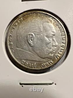 11-Piece German Third Reich Reichsmark Coin Lot (2 & 5 Marks), 1934-1939