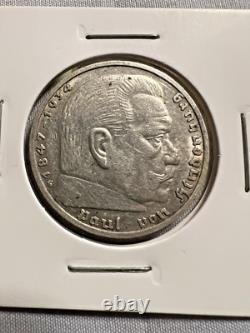 11-Piece German Third Reich Reichsmark Coin Lot (2 & 5 Marks), 1934-1939