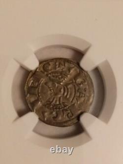 1213-1276 Spain Dinero Barcelona Jaime I NGC (0.91g) AU55