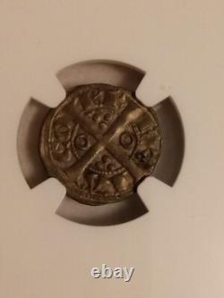 1213-1276 Spain Dinero Barcelona Jaime I NGC (0.91g) AU55