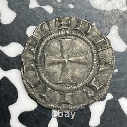 (1265-1385) Italy Rimini AR Denaro Lot#JM9465 Silver! Biaggi-2002