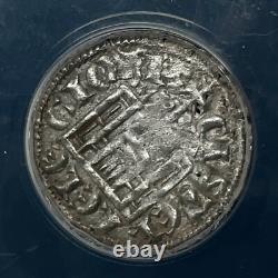 1284-1295 SPAIN CASTILE & LEON SANCHO IV BILLON CORNADO, BURGOS ANACS EF 45 Clean