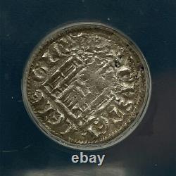 1284-1295 SPAIN CASTILE & LEON SANCHO IV BILLON CORNADO, BURGOS ANACS EF 45 Clean