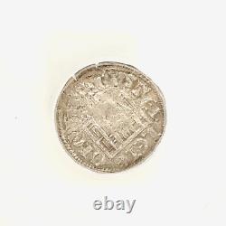 1284-1295 SPAIN CASTILE & LEON SANCHO IV BILLON CORNADO, BURGOS ANACS EF 45 Clean