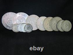 12 Coin Lot Of Various Silver Mexican Coins SEE DESCRIPTION FOR THE DETAILS
