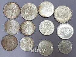 12 Coin Popular Int'l. Silver Lot, 1900 1975 Curacao to Switzerland and More