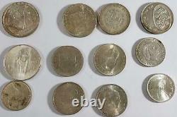 12 Coin Popular Int'l. Silver Lot, 1944 to 1978 Egypt to Australia and More