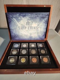 12 Ship Coins From All Over The World Complete Set with COA (Elizabeth II set)
