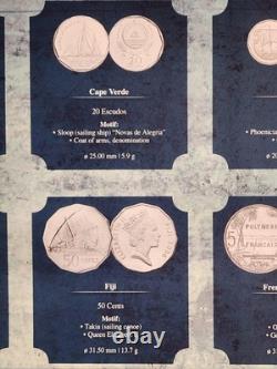 12 Ship Coins From All Over The World Complete Set with COA (Elizabeth II set)