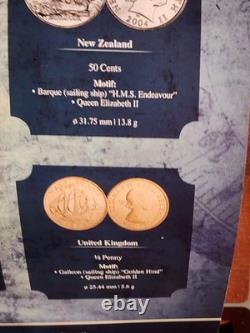 12 Ship Coins From All Over The World Complete Set with COA (Elizabeth II set)