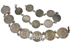 14 RARE Silver Coins Lot + 2 Vintage 3 & 6 Pence Bracelets Lot