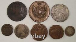 1500-1800 Premium Silver & Copper World Coin Lot Russia, Spanish Colonial, India