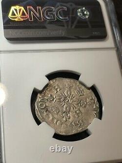 1553s Henry II Troyes France Silver Douzan NGC XF 45 Douzain Old French Coin