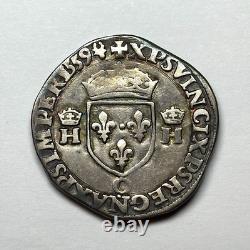 1559 France AR Teston of Henri II, Riom Mint