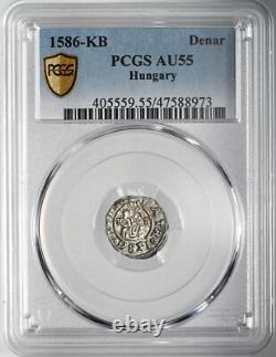 1586 Kb Hungary Denar Silver (eh#811) Pcgs Au55 #47588973 Better Date / Grade
