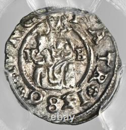 1586 Kb Hungary Denar Silver (eh#811) Pcgs Au55 #47588973 Better Date / Grade