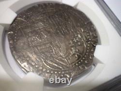 1596-1621 Atocha Era Bolivia 8 Reales Silver 8r Cob Colonial Coin