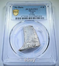 1600's Spanish Mexico 4 Reales Unique Shape PCGS Colonial Half Dollar Cob Coin