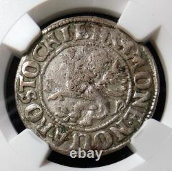1606 Germany 2 Shilling Rostock. Certified NGC AU details. KM#2