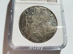 1614 Netherlands Silver New York Lion Dollar NGC AU 53 Daalder Dutch Utrecht
