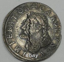 1639 FRANCE Charles V Free City of Besancon Silver Teston XF Planchet Flaws