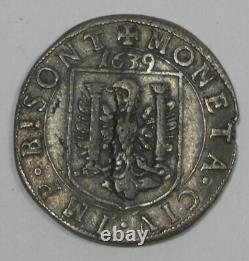 1639 FRANCE Charles V Free City of Besancon Silver Teston XF Planchet Flaws