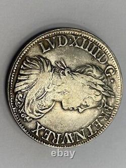 1652 France Ecu Silver Coin Louis XIV Strong Details Scarce