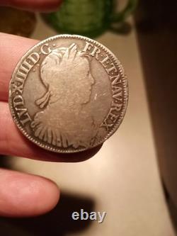 1654 KING LOUIS XIV ECU Silver Coin Uncertified